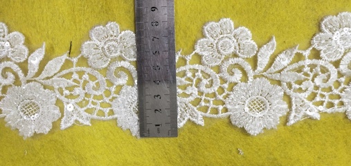 RSA0128-0826水溶花邊滌綸牛奶絲刺繡花邊服裝輔料
