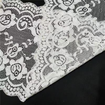 黑白現貨市場*錦氨蕾絲花邊波浪邊下擺服裝輔料蕾絲面料
